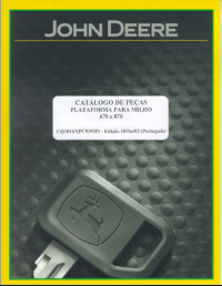 spare parts catalog John Deere Corn Platform 670, 870 Parts Catalog Portuguese PDF