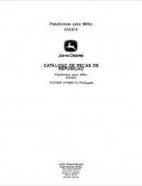 spare parts catalog John Deere Corn Platform 670, 870 Set of Parts Catalog for Replacement PDF