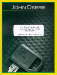 spare parts catalog John Deere Corn Platform 203, 206, 670 Parts Catalog PDF