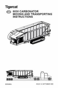 repair manual Tigercat Carbonator 6050 Moving & Transporting Instructions PDF