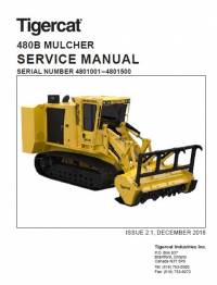 repair manual Tigercat Mulcher 480B Service Manual PDF