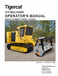 repair manual Tigercat Mulcher 470 Operator’s Manual PDF