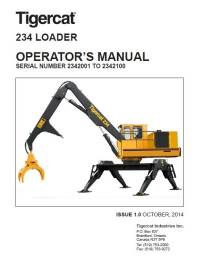 repair manual Tigercat Loader 234 Operator’s Manual PDF