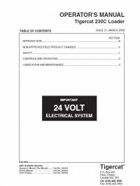repair manual Tigercat Loader 230C Operator’s Manual PDF
