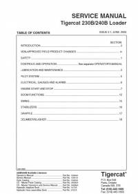 repair manual Tigercat Loader 230B, 240B Service Manual PDF
