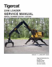 repair manual Tigercat Loader 220E Service Manual PDF