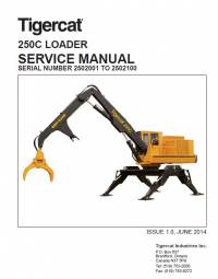 repair manual Tigercat Loader 250C Service Manual PDF