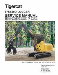 repair manual Tigercat Logger 875/880D Service Manual PDF