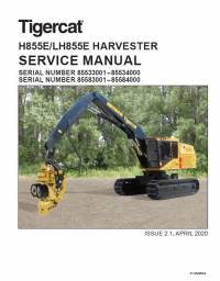 repair manual Tigercat Harvester H855E, LH855E Service Manual PDF