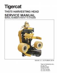 repair manual Tigercat Harvesting Head TH575 Service Manual PDF