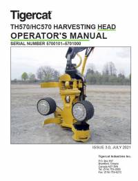 repair manual Tigercat Harvesting Head TH570, HC570 Operator’s Manual PDF