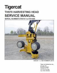 repair manual Tigercat Harvesting Head TH570 Service Manual PDF