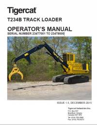 repair manual Tigercat Track Loader T234B Operator’s Manual PDF