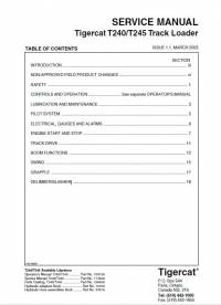 repair manual Tigercat Track Loader T240, T245 Service Manual PDF