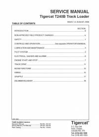 repair manual Tigercat Track Loader T240B Service Manual PDF