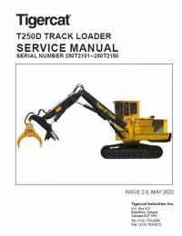 repair manual Tigercat Track Loader T250D Service Manual PDF