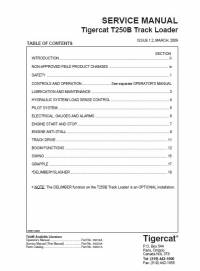 repair manual Tigercat Track Loader T250B Service Manual PDF