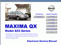 repair manual Nissan Maxima QX - A33