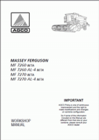 repair manual Massey Ferguson combain 7260 / 7270 Beta