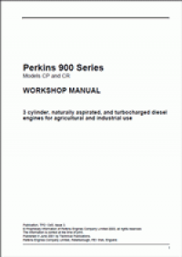 repair manual Perkins 900 Series