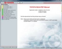 repair manual Toyota RAV4 ACA20, ZCA25, CLA20 Repair Program