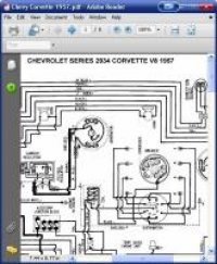 repair manual 1957 Chevrolet Corvette V8 Series 2934 Wiring Diagrams (5-Page PDF)
