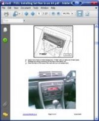 repair manual Audi A4 installing RNS-E SAT NAV