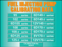 repair manual Komatsu Fuel Injection Pump Calibration Data