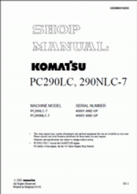 repair manual Komatsu Hydraulic Excavator PC290LC-6K, PC290NLC-6K