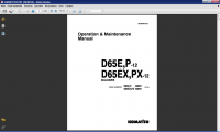 repair manual Komatsu Bulldozers D65E,P-12, D65EX,PX-12 series