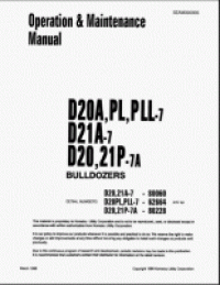 repair manual Komatsu D21A-7 with 4D94E-1 Series Engine