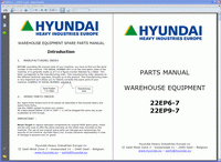 spare parts catalog Hyundai Warehouse Equipment