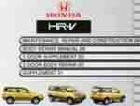 repair manual Honda ESM HRV Inc 3D 5D - supplements 1999-2001
