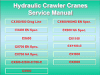repair manual Hitachi Hydraulic Crawler Cranes Service Manual