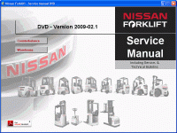 repair manual Nissan Forklift Service Manuals 2009