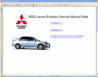 repair manual Mitsubishi Lancer 2005