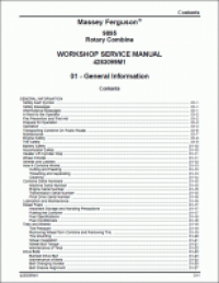 repair manual Massey Ferguson rotary combine 9895