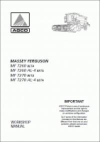 repair manual Massey Ferguson 7260 / 7270 Beta