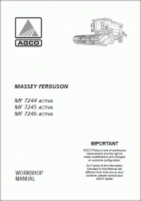 repair manual Massey Ferguson Combine 7244 / 7245 / 7246 Activa