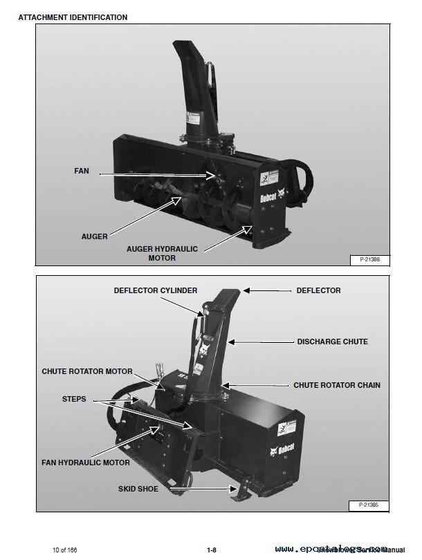 Bobcat SB150/200/240 SBX240 Snowblower Service Manual