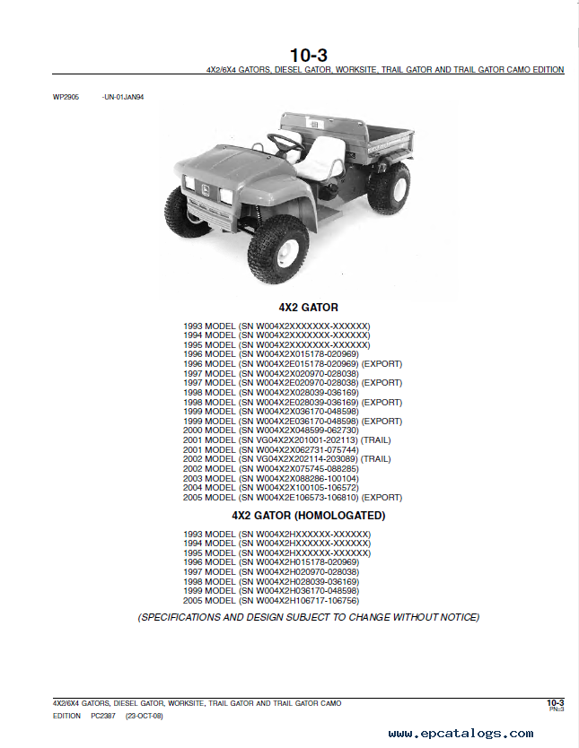 John Deere 620I GATOR Utility Vehicle Owner's Manual - OMM157855, 76 Pages