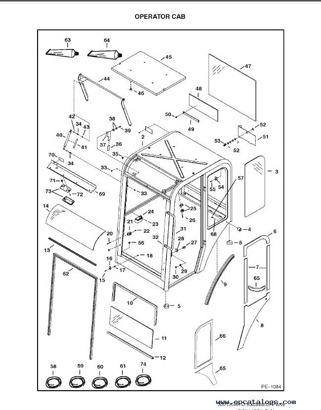 Bobcat 337 341 D-Series Excavators Parts Catalog PDF