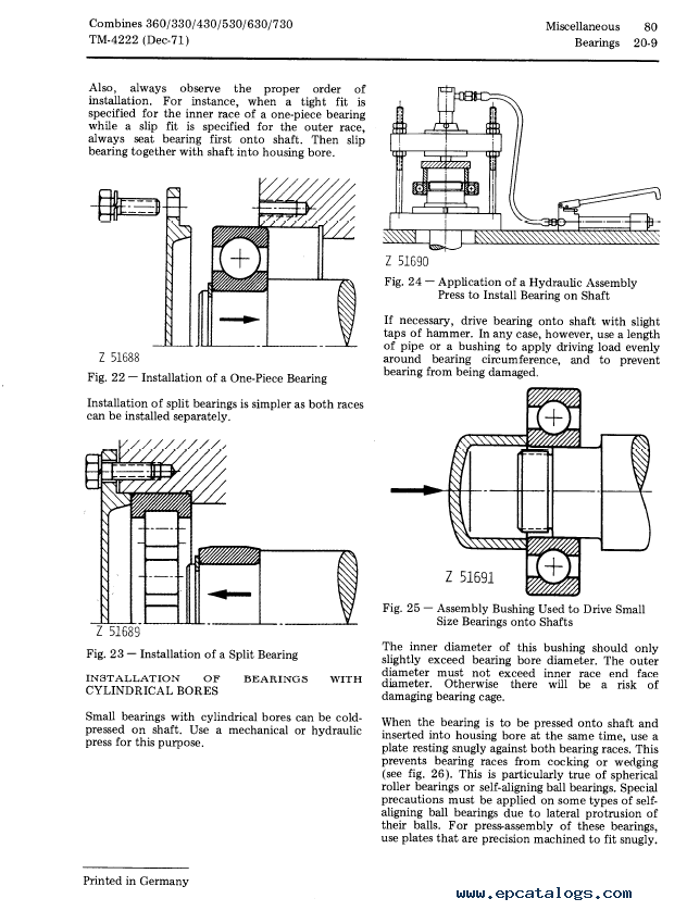 John Deere 330 Tractor Parts Manual 