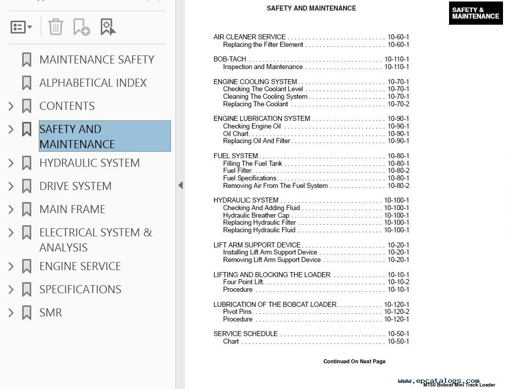 Bobcat MT50 Mini Track Loader Service Manual PDF bobcat starter wiring diagram alternator 