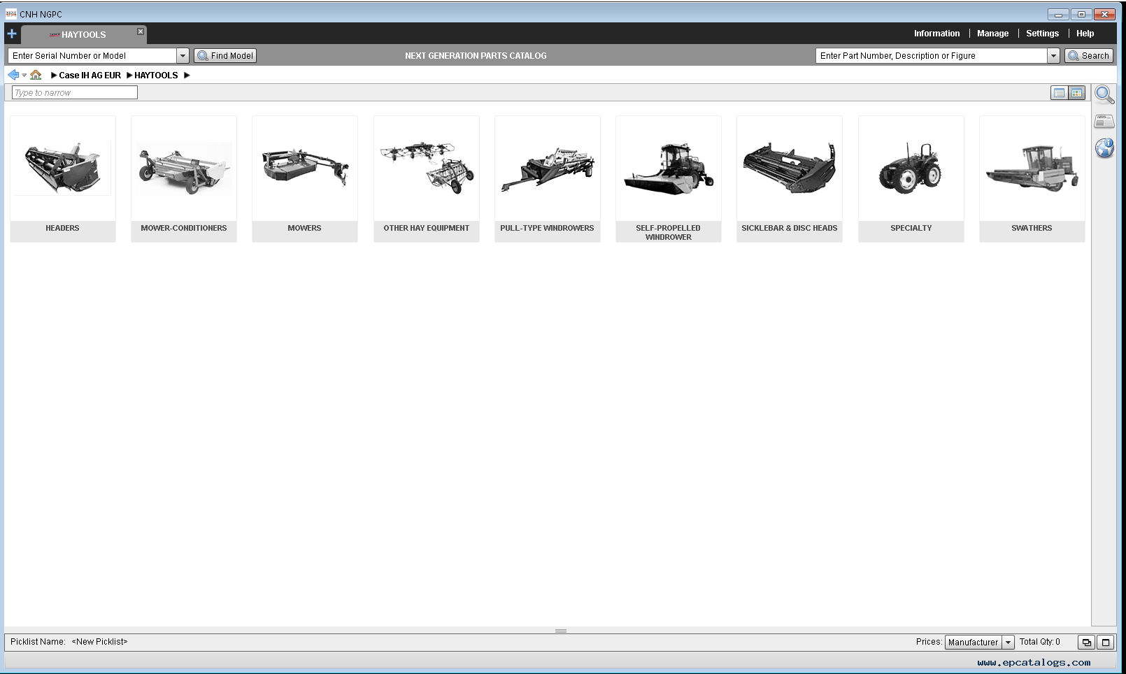 Case IH AG Europe 201603 Electronic Parts Catalog