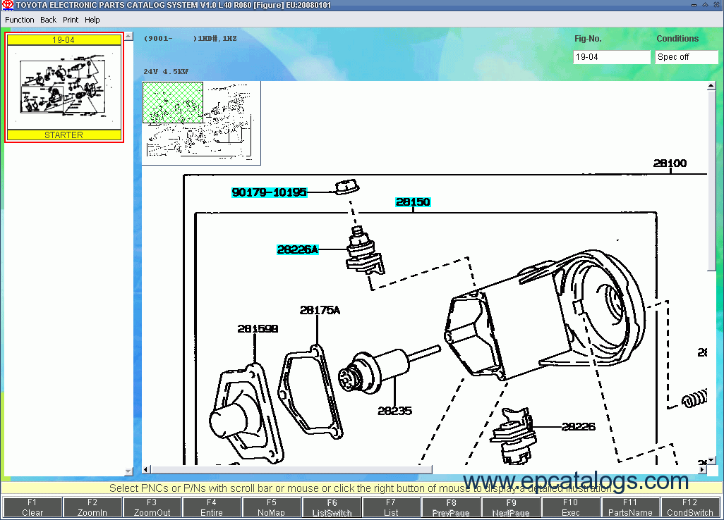2E For TOYOTA COROLLA STARLET TERCEL 1.3L Full Set