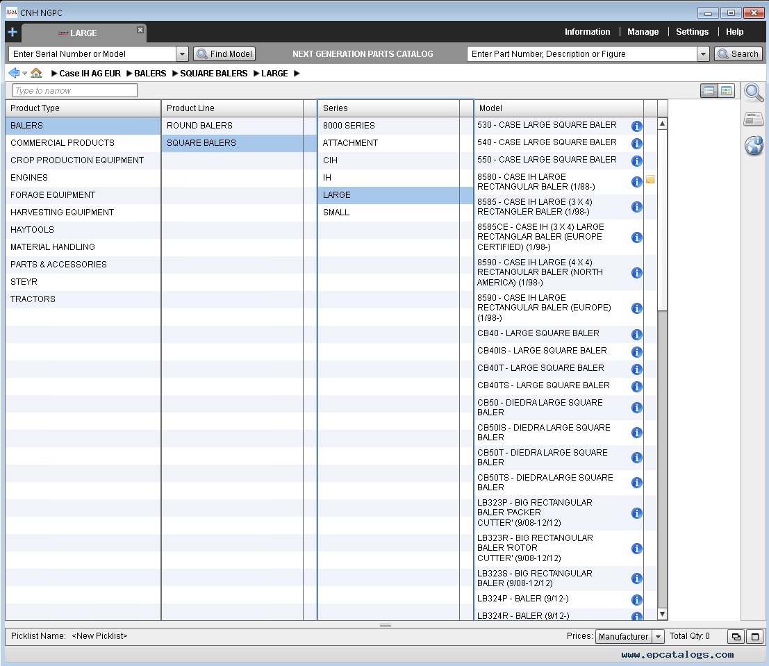 Case IH AG Europe 201603 Electronic Parts Catalog