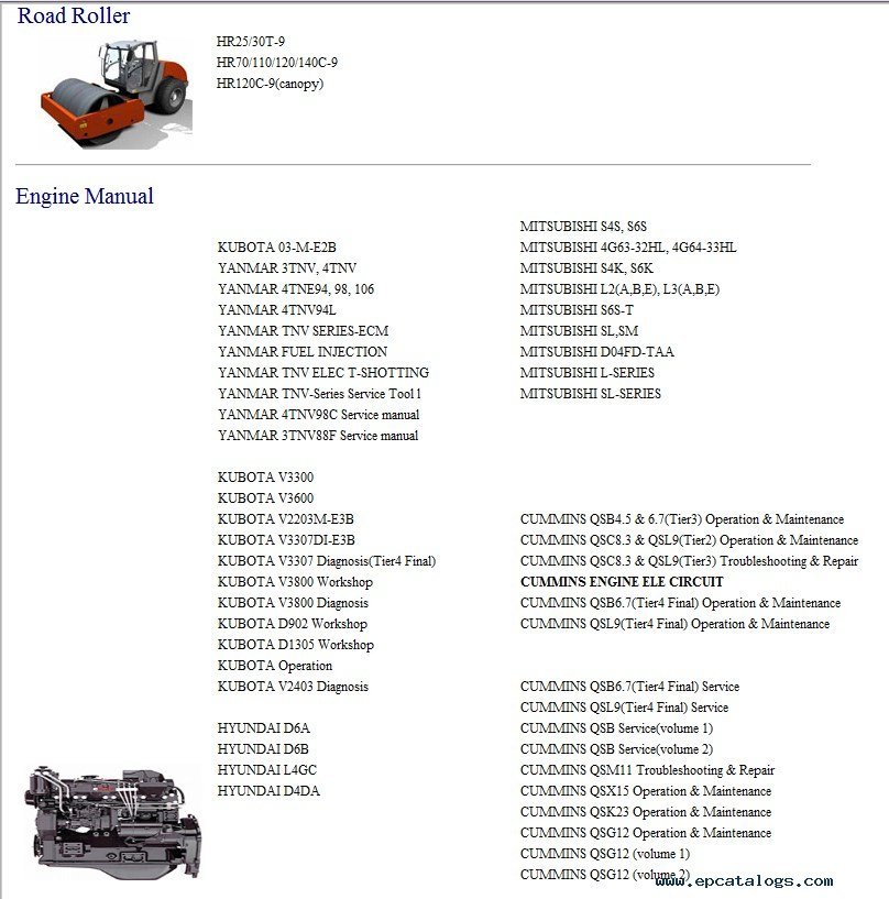 Hyundai Heavy Equipment Service Manuals 2017 Full Set Offline