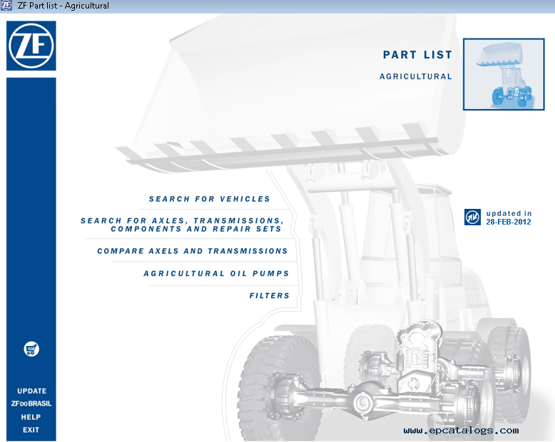 ZF Part List Agricultural 2012 spare parts catalog Heavy Technics