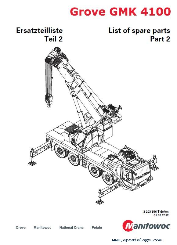 Download Grove Truck Crane GMK 4100 Spare Parts List PDF